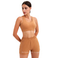 Yoga Outfit For Women Workout Gym High Waist Leggings With Sport Bra Set Two Pieces Yoga Set